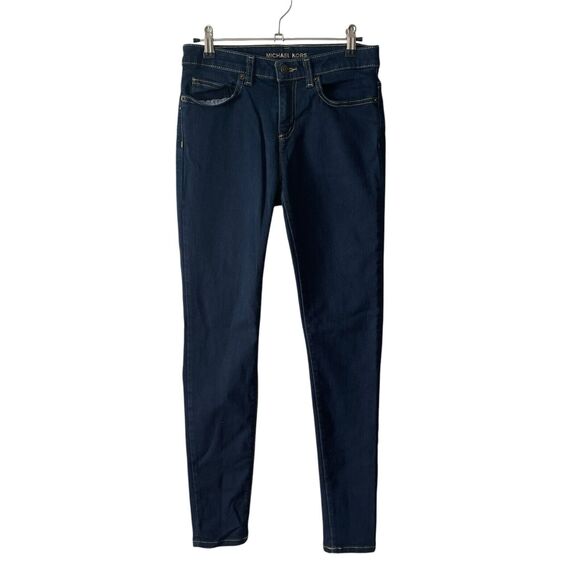 Michael Kors 4 Izzy Skinny Jeans Dark Blue Denim Stretch - Picture 1 of 9